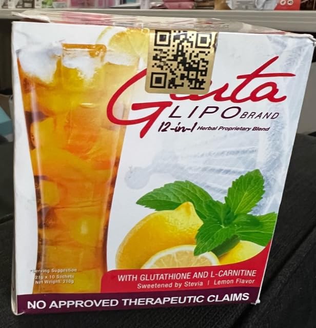 Amazon.com : GlutaLipo 12-IN-1 LEMON FLAVOR, 10 Sachets : Health